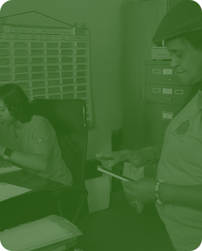 Área administrativa voltada à gestão e registro das atividades;